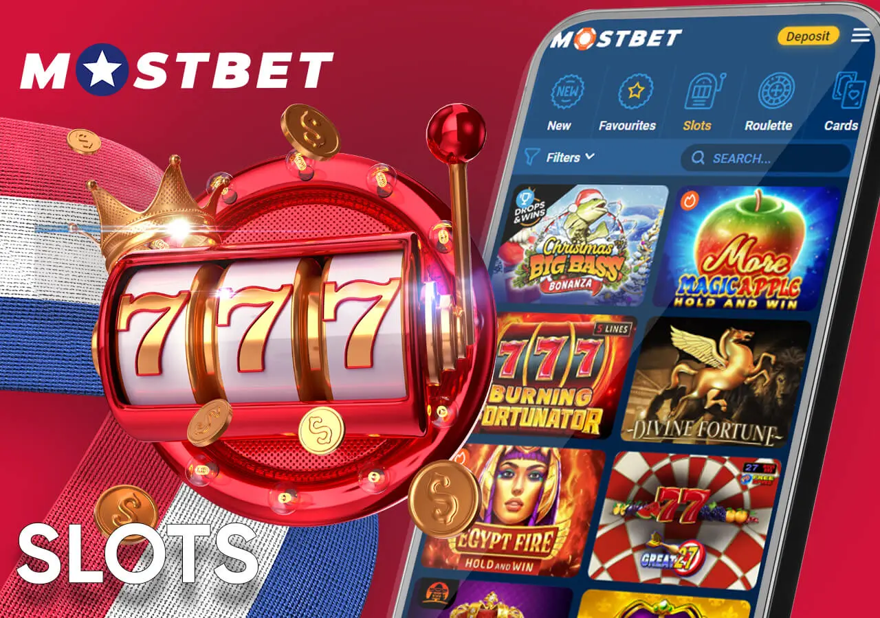 Large selection of slots