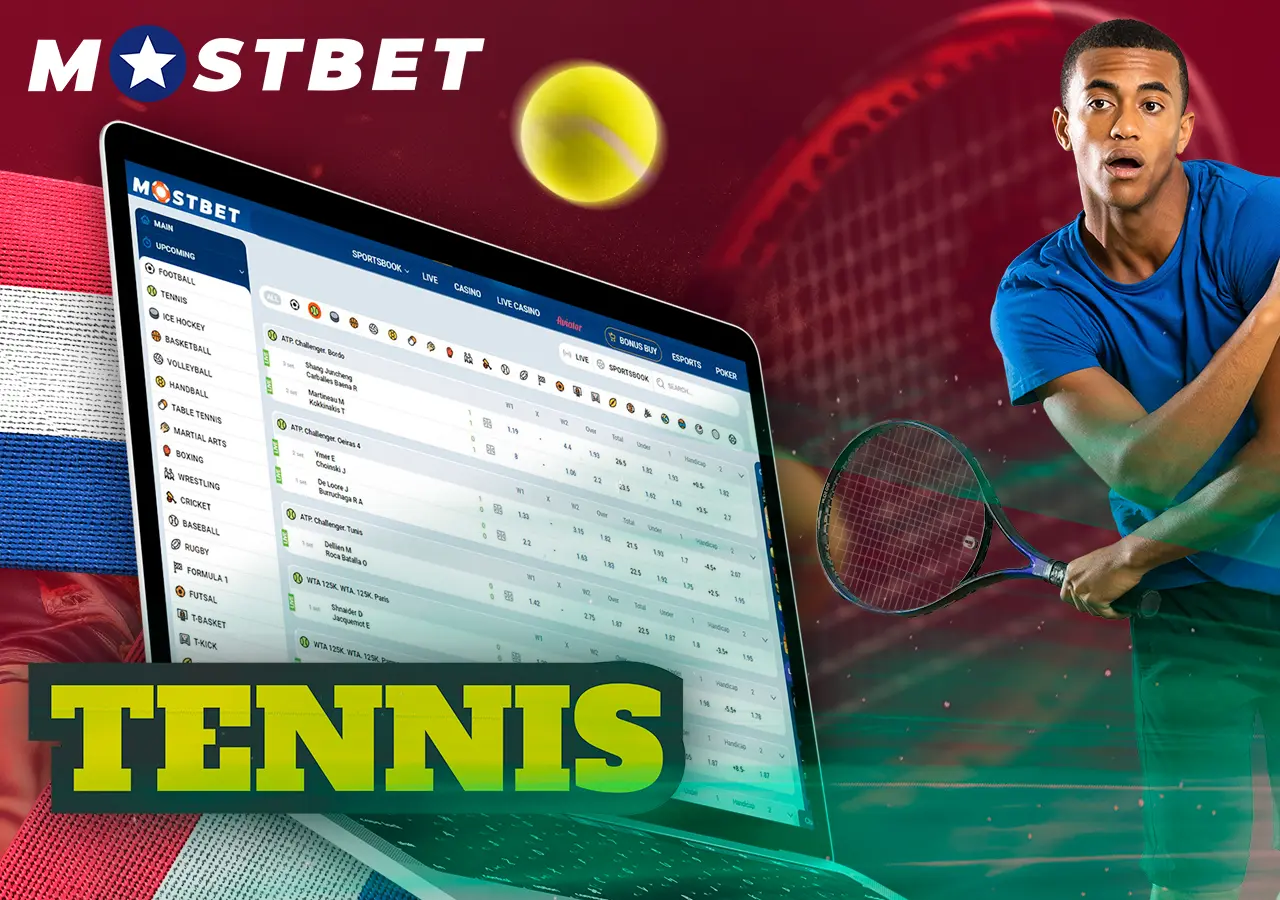 Place bets on tennis at Mostbet Nepal