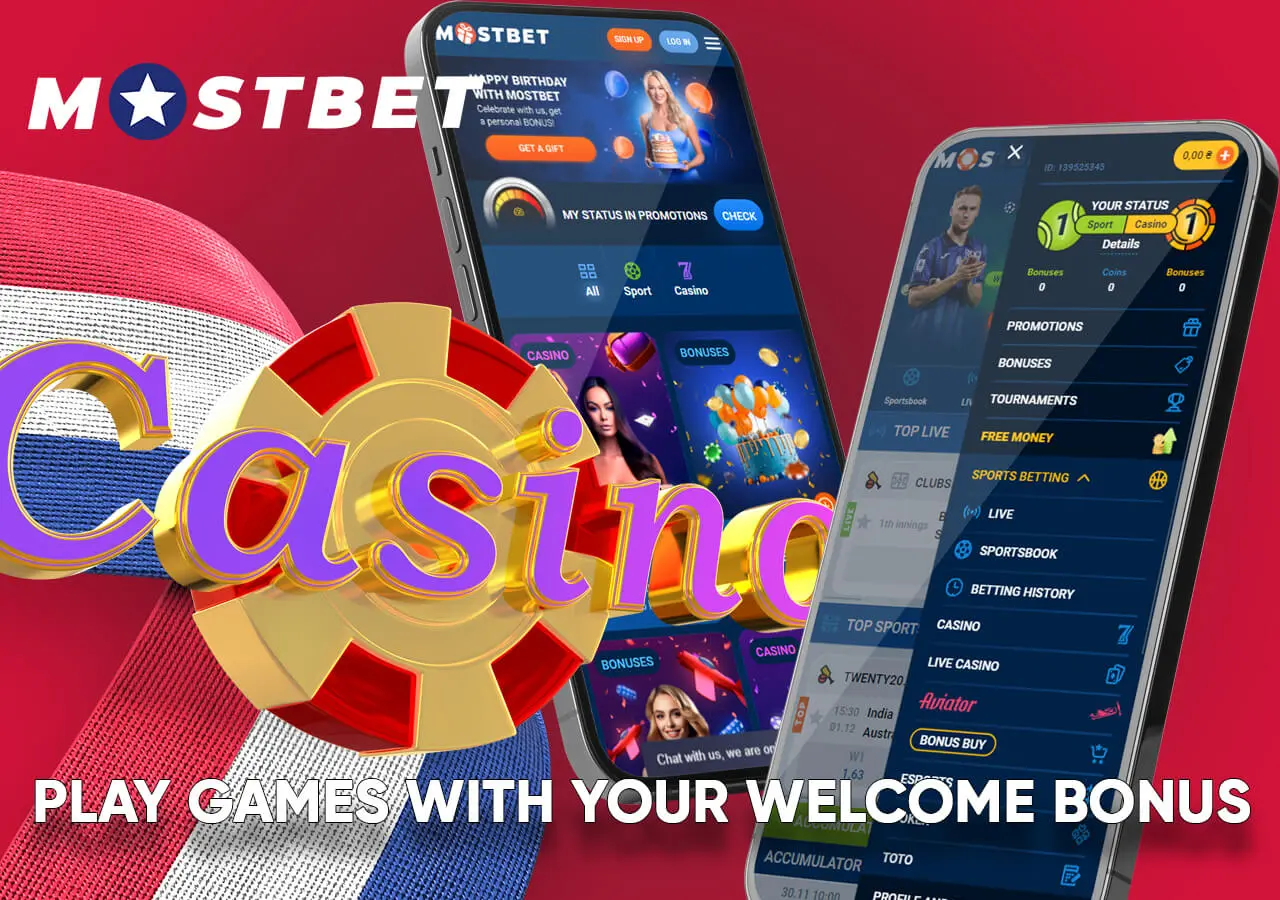 Thousands of games of chance and welcome bonuses at Mostbet Casino