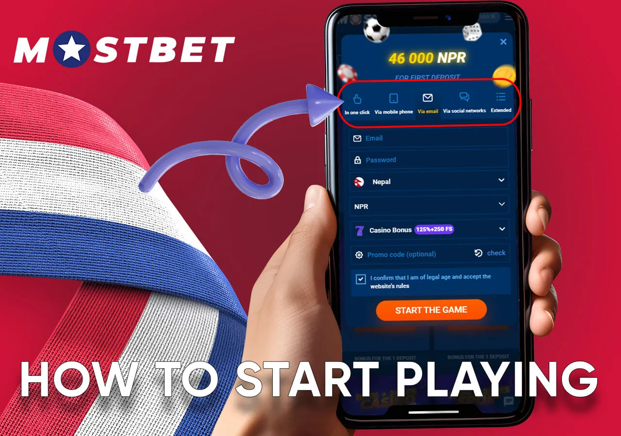 Register, make a deposit and start playing
