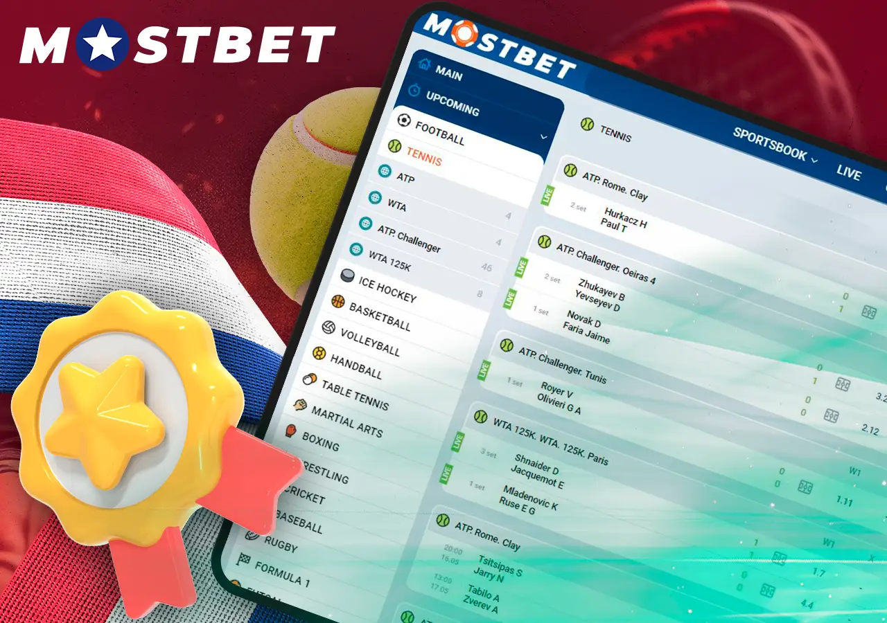 Check out the benefits of betting on tennis at Mostbet
